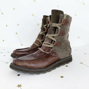 Sorel • Brown Leather Lace Up Madson Original Waterproof Boots